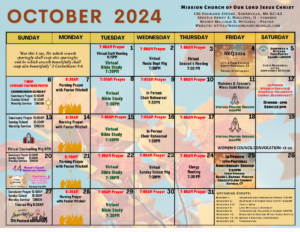 October Calendar