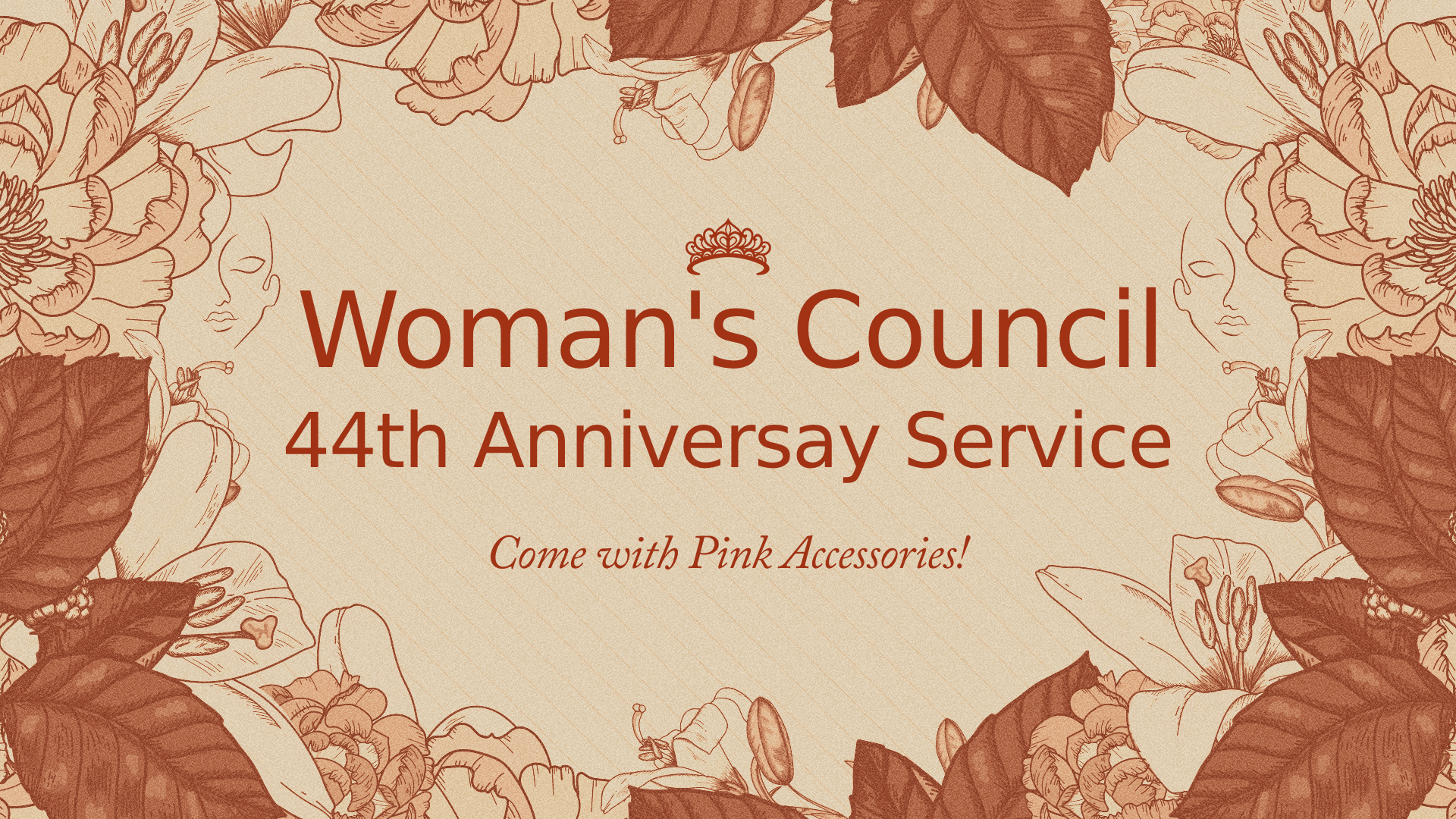 Woman's Council Anniversary Service