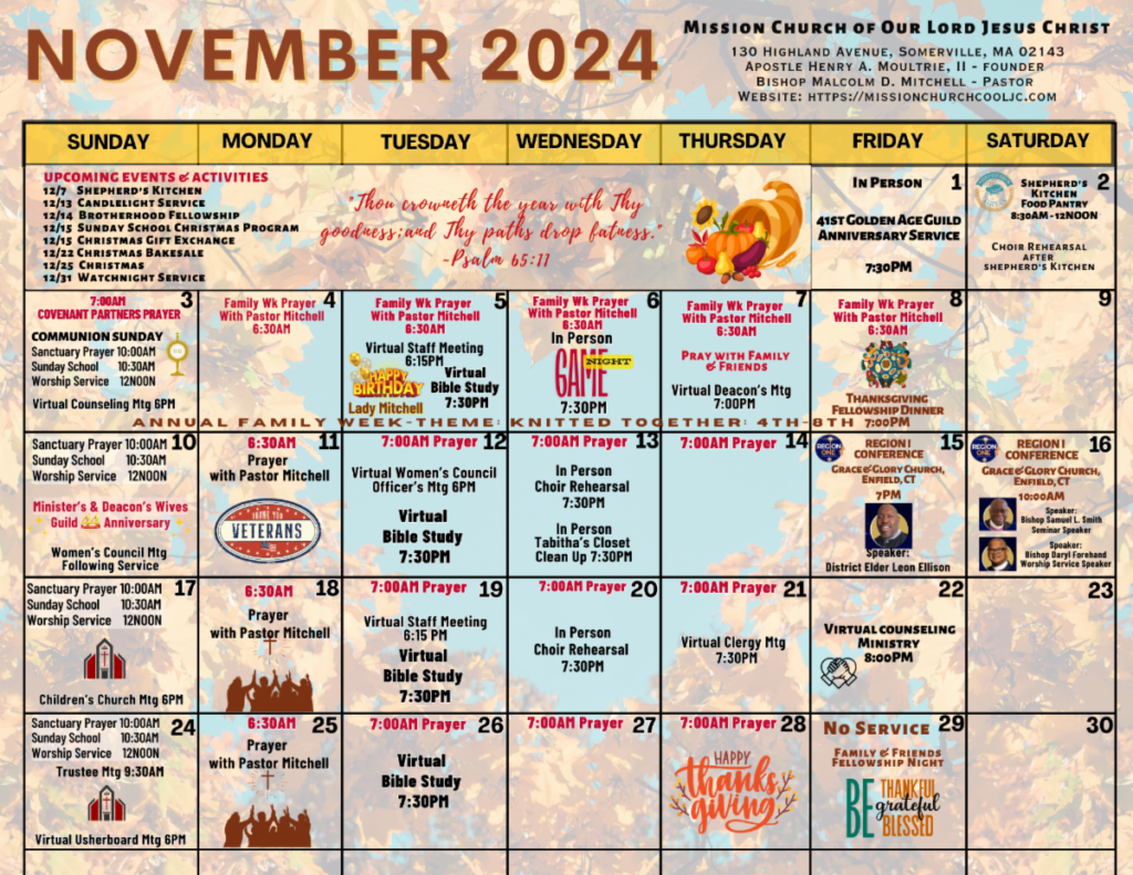 November Calendar