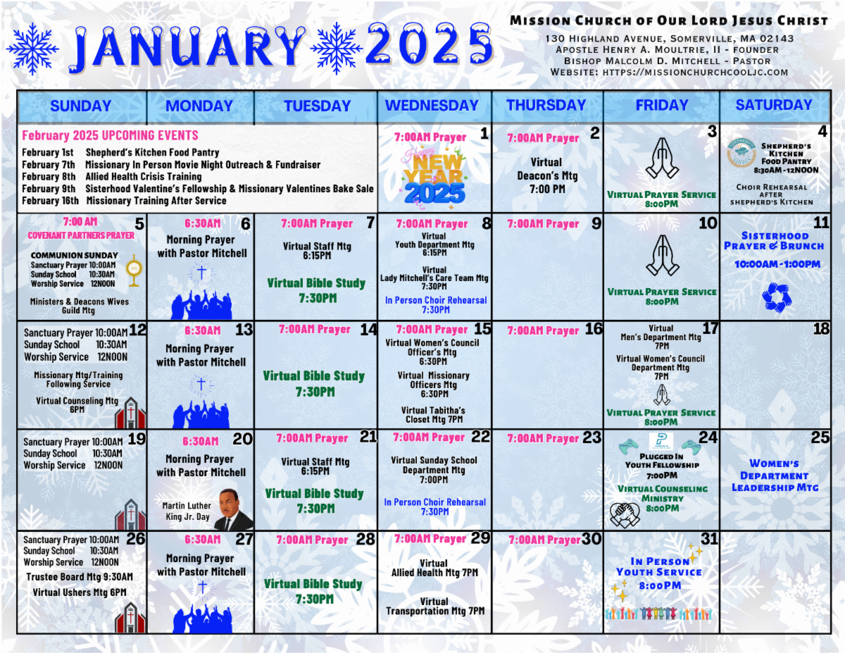 January Calendar