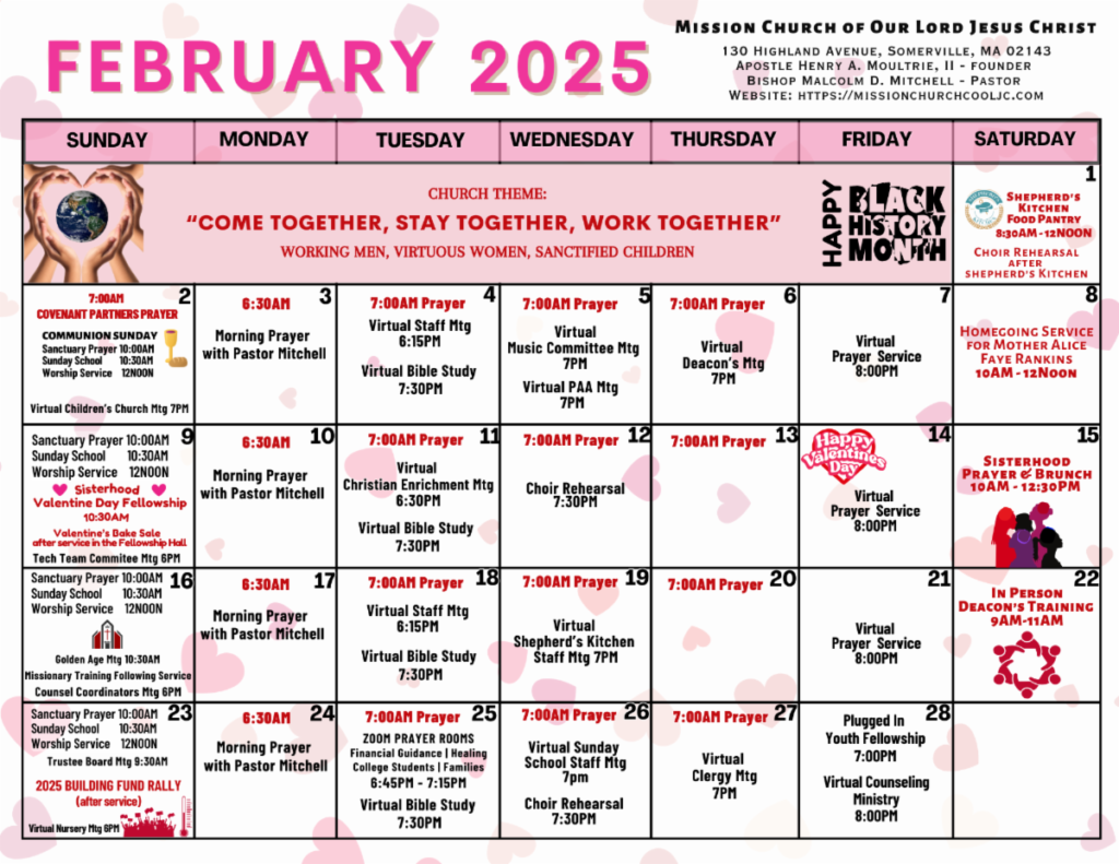 February calendar