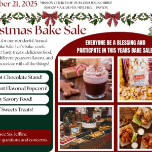 Christmas Bake Sale Sunday Dec 21
