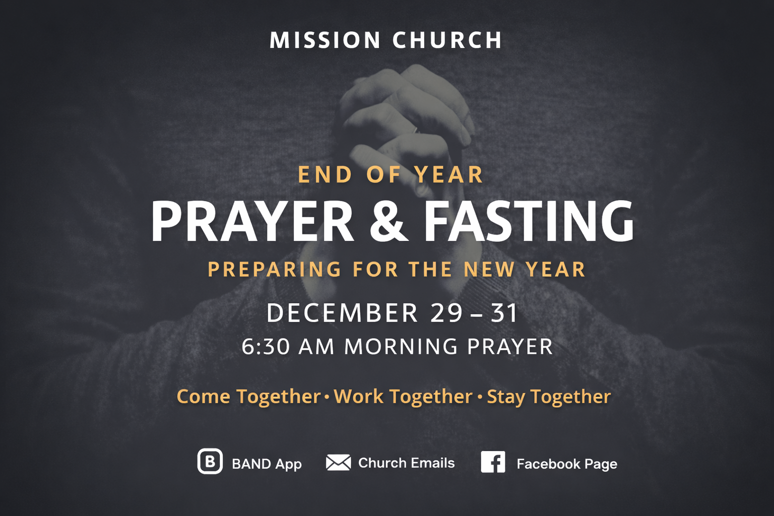 Mission Church prayer and fasting event