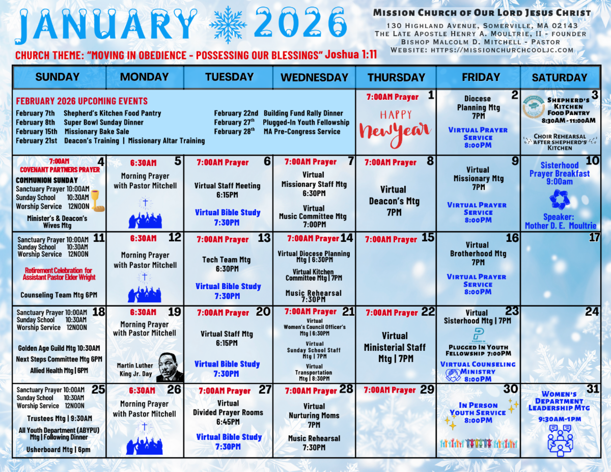 January church calendar